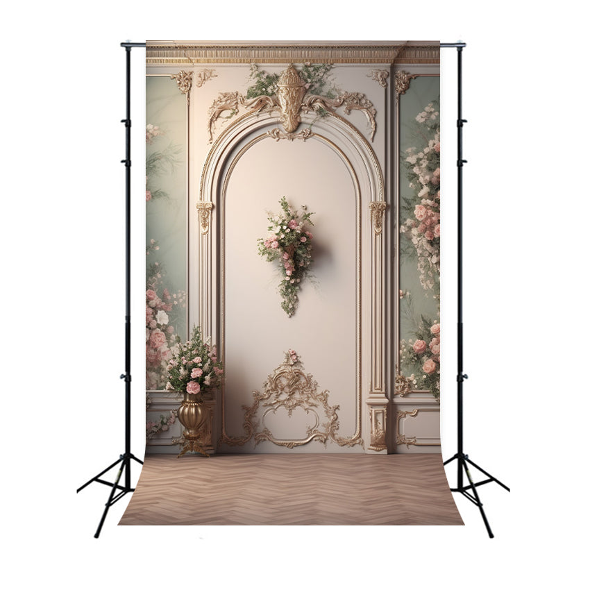 Retro Photography Backdrop Romantic Pink Petals Backdrop UK BRP10-282