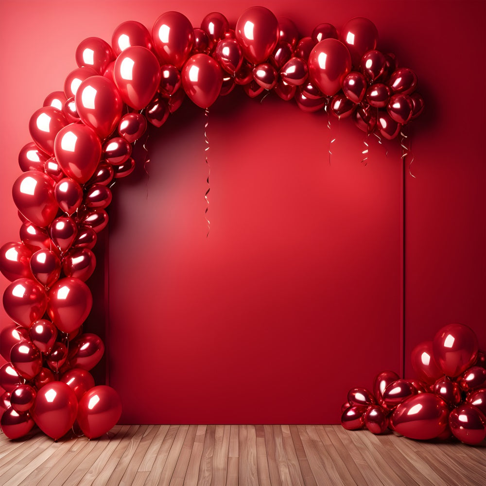 Retro Wall Photography Backdrop Red Balloon Arch Backdrop UK BRP10-289