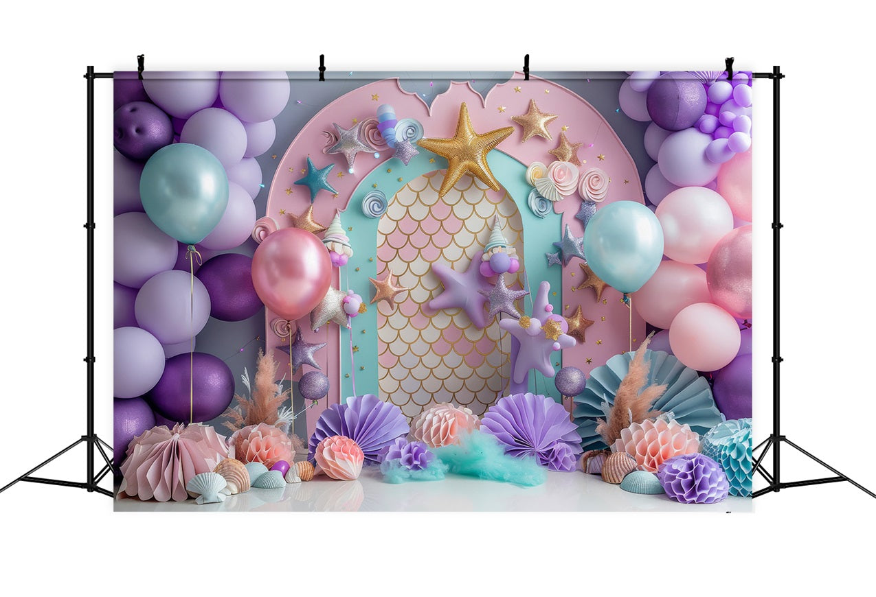 Birthday Backdrops Celebration Stars Balloon Backdrop UK BRP10-303