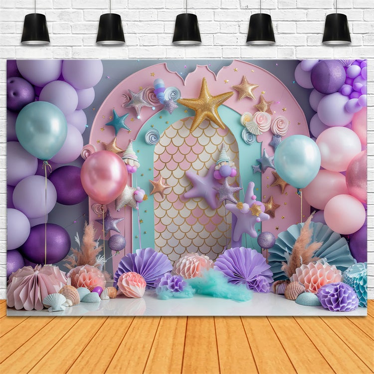 Birthday Backdrops Celebration Stars Balloon Backdrop UK BRP10-303