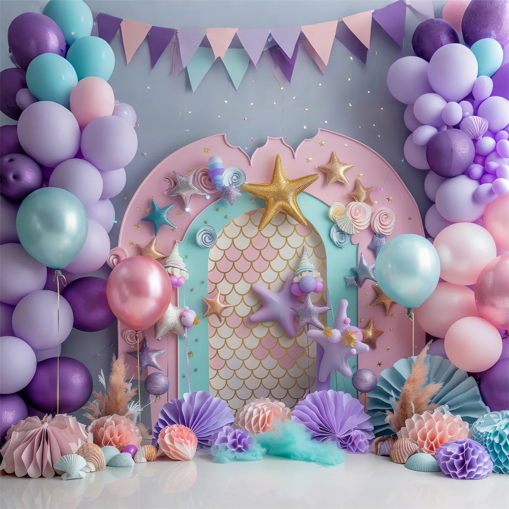 Birthday Backdrops Celebration Stars Balloon Backdrop UK BRP10-303