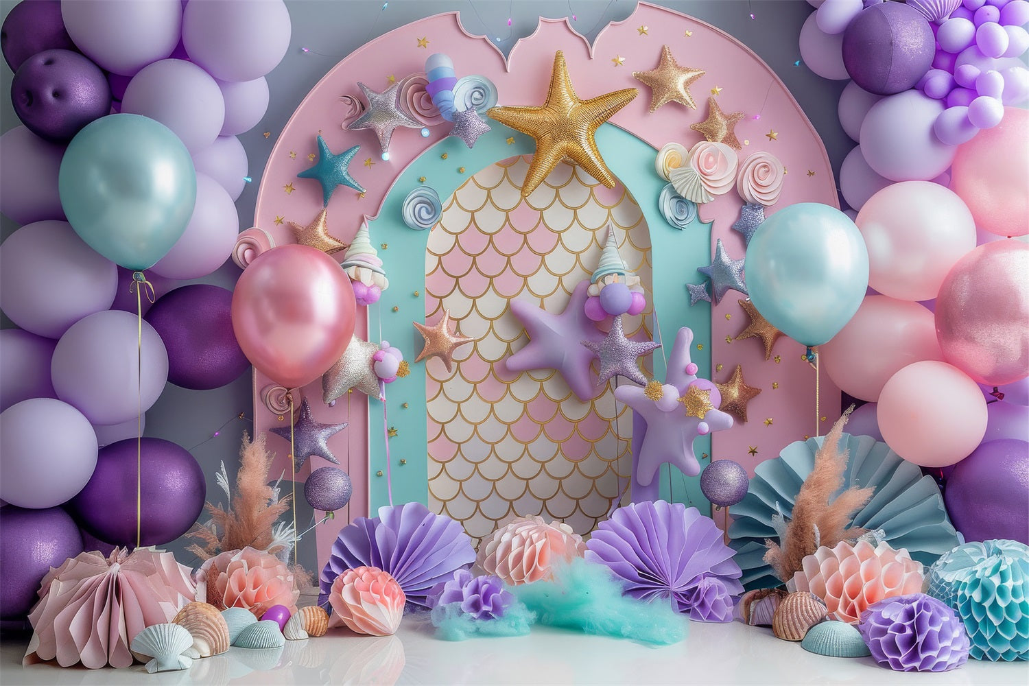 Birthday Backdrops Celebration Stars Balloon Backdrop UK BRP10-303