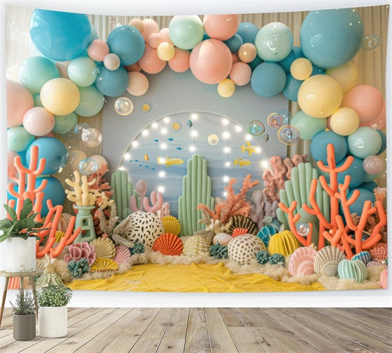 Backdrops For Birthdays Coral Reef Underwater Party Backdrop UK BRP10-308