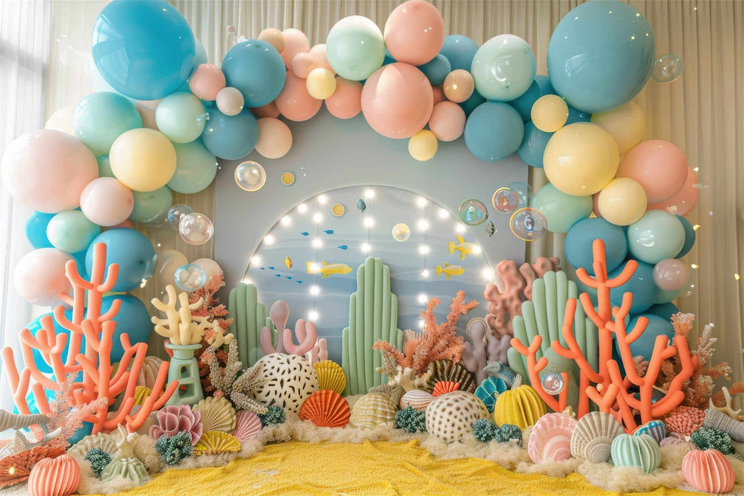 Backdrops For Birthdays Coral Reef Underwater Party Backdrop UK BRP10-308