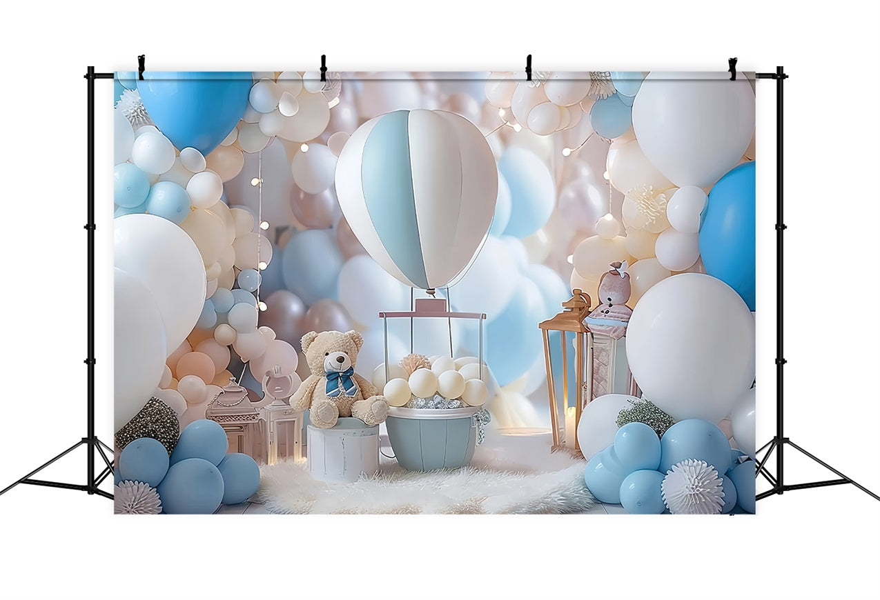 Backdrop For Birthday Balloons Teddy Bear Backdrop UK BRP10-312