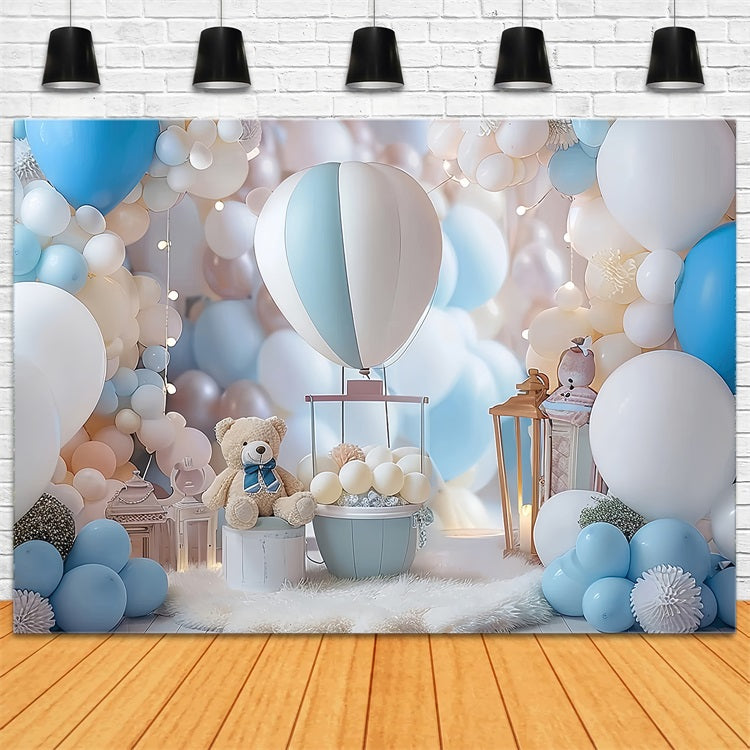 Backdrop For Birthday Balloons Teddy Bear Backdrop UK BRP10-312