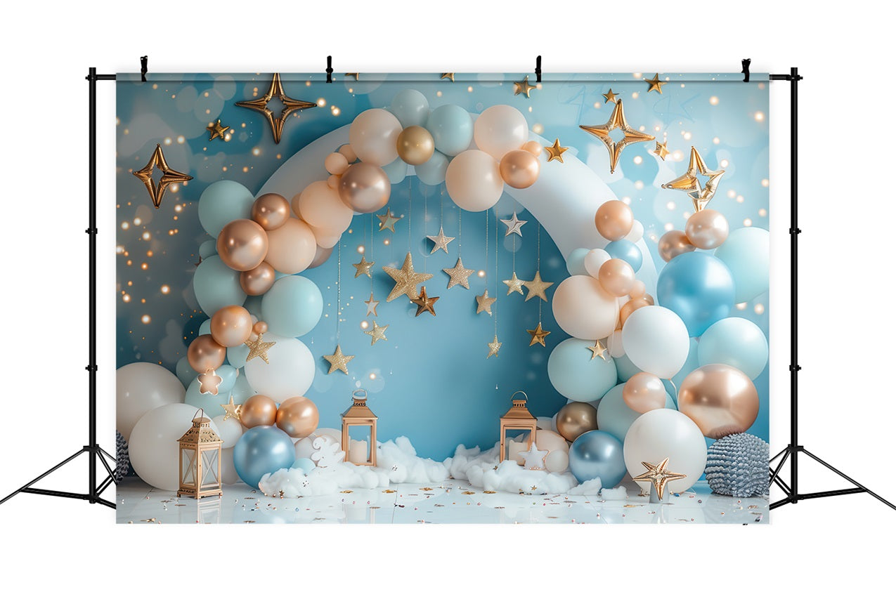 Birthday Backdrop Ideas Star Balloon Arch Backdrop UK BRP10-316