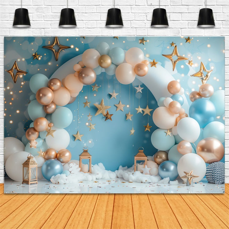 Birthday Backdrop Ideas Star Balloon Arch Backdrop UK BRP10-316