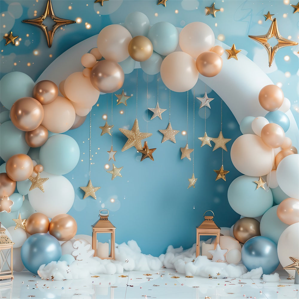 Birthday Backdrop Ideas Star Balloon Arch Backdrop UK BRP10-316