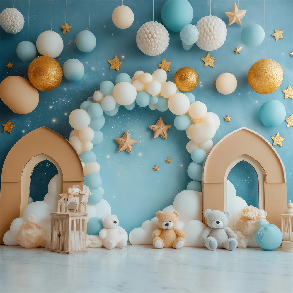 Happy Birthday Backdrops Teddy Bear Wonderland Backdrop UK BRP10-322