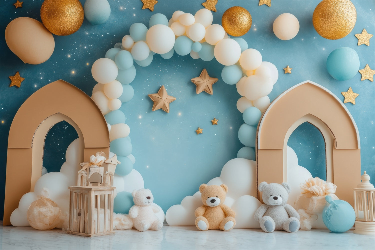 Happy Birthday Backdrops Teddy Bear Wonderland Backdrop UK BRP10-322