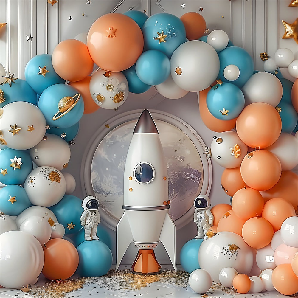 Birthday Photoshoot Backdrop Ideas Rocket Launch Astronaut Backdrop UK BRP10-330