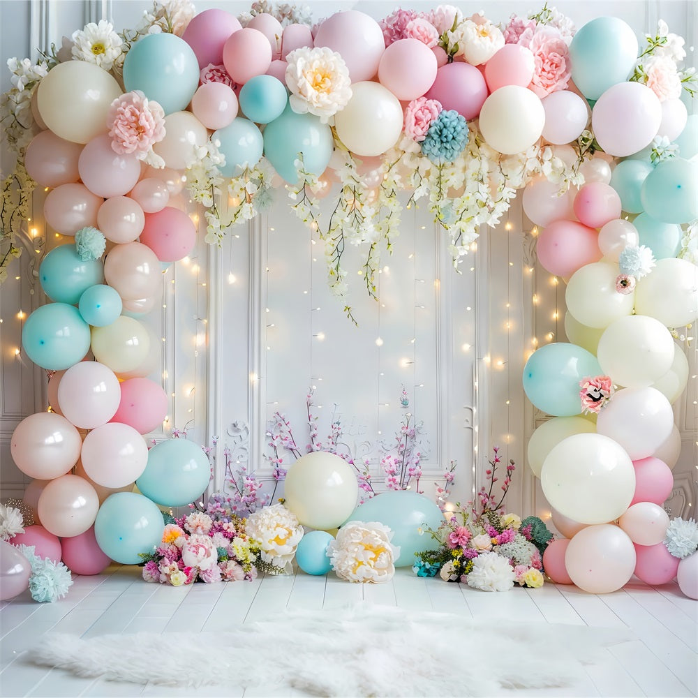 Backdrops For Birthday Parties Balloon Arch Florals Backdrop UK BRP10-345