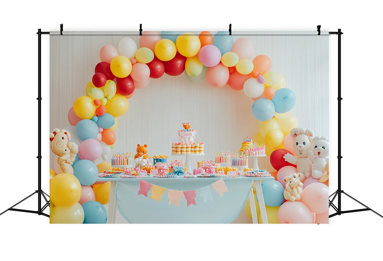 Backdrops For Birthday Kids Balloon Arch Backdrop UK BRP10-348