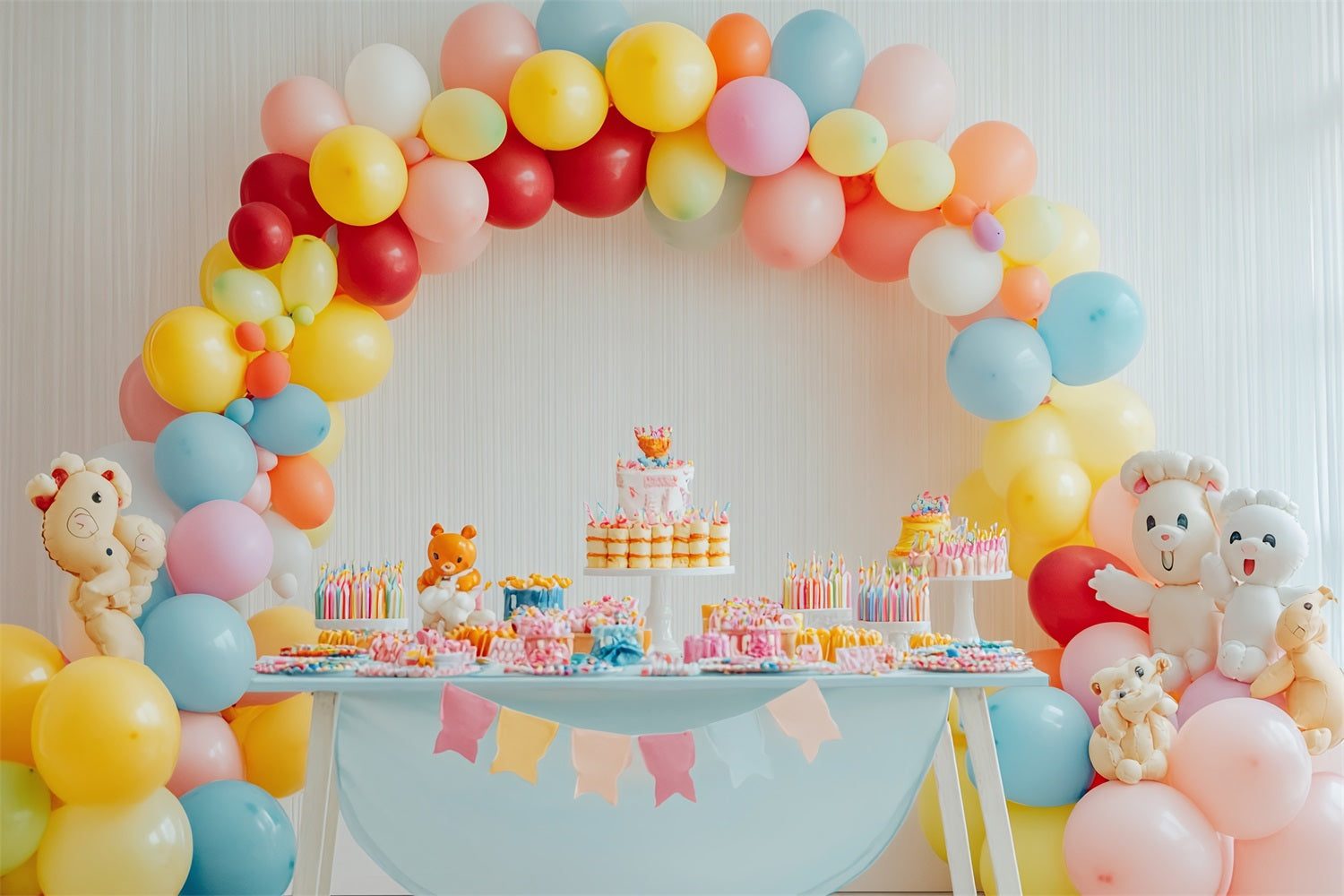 Backdrops For Birthday Kids Balloon Arch Backdrop UK BRP10-348