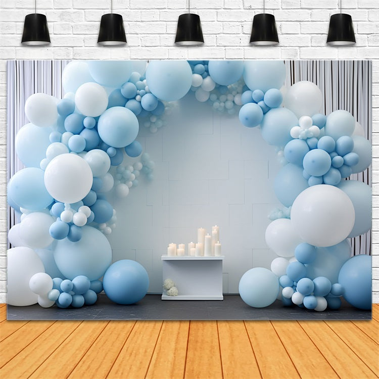 Birthday Party Backdrop Design Balloon Arch Candles Backdrop UK BRP10-350