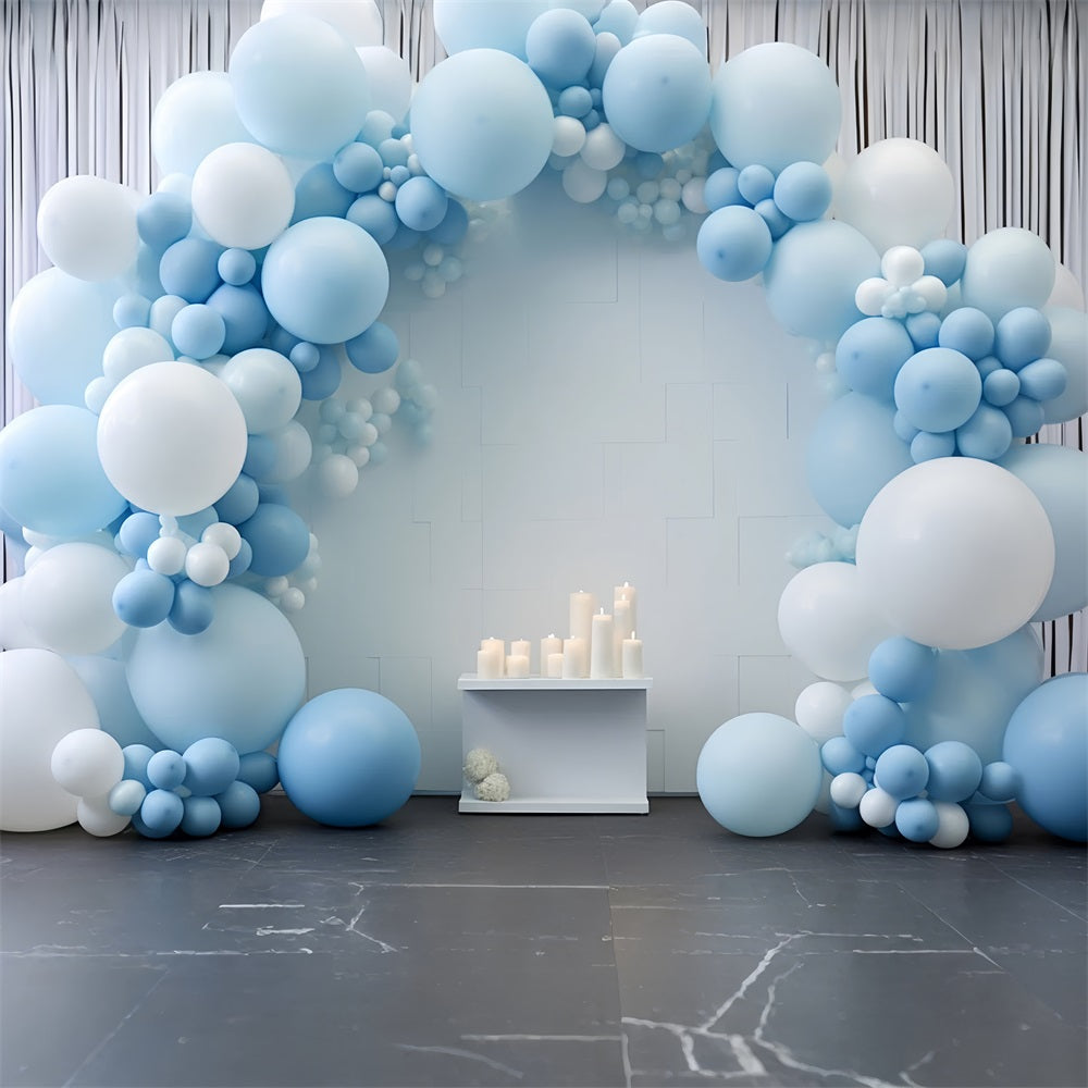 Birthday Party Backdrop Design Balloon Arch Candles Backdrop UK BRP10-350