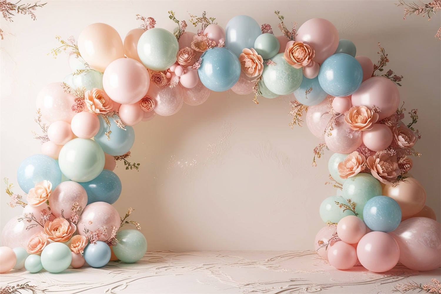 Birthday Backdrop Diy Balloons Flowers Backdrop UK BRP10-367