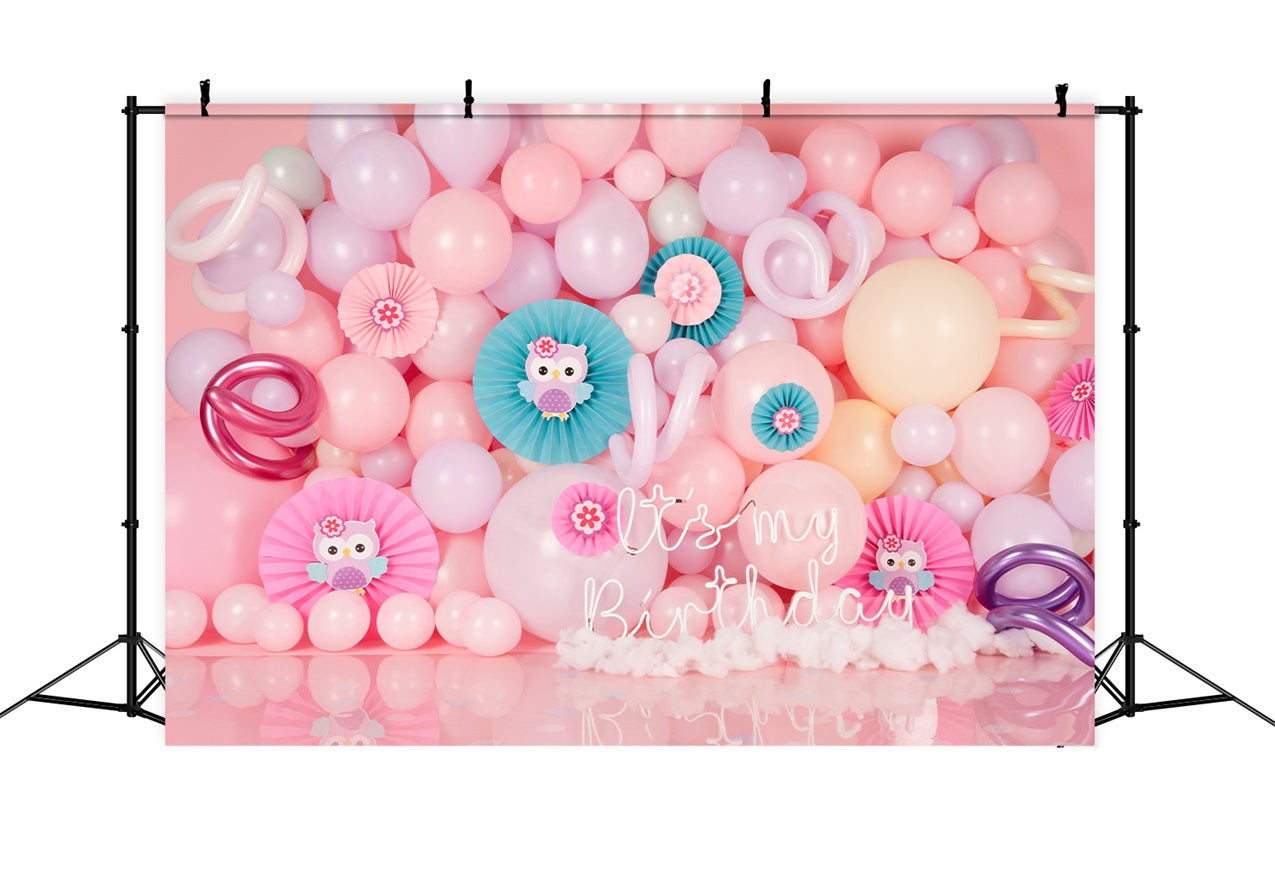 Birthday Photoshoot Backdrop Owl-Inspired Balloon Backdrop UK BRP10-370