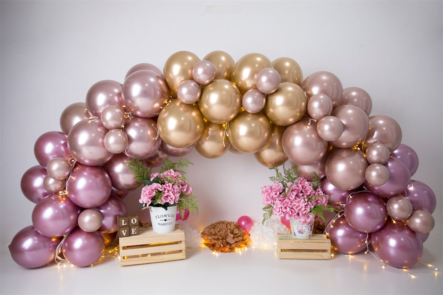 Happy Birthday Photo Background Rose Balloon Backdrop UK BRP10-371