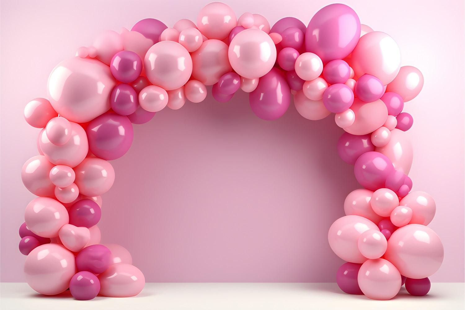 Pink Happy Birthday Background Balloon Arch Backdrop UK BRP10-373