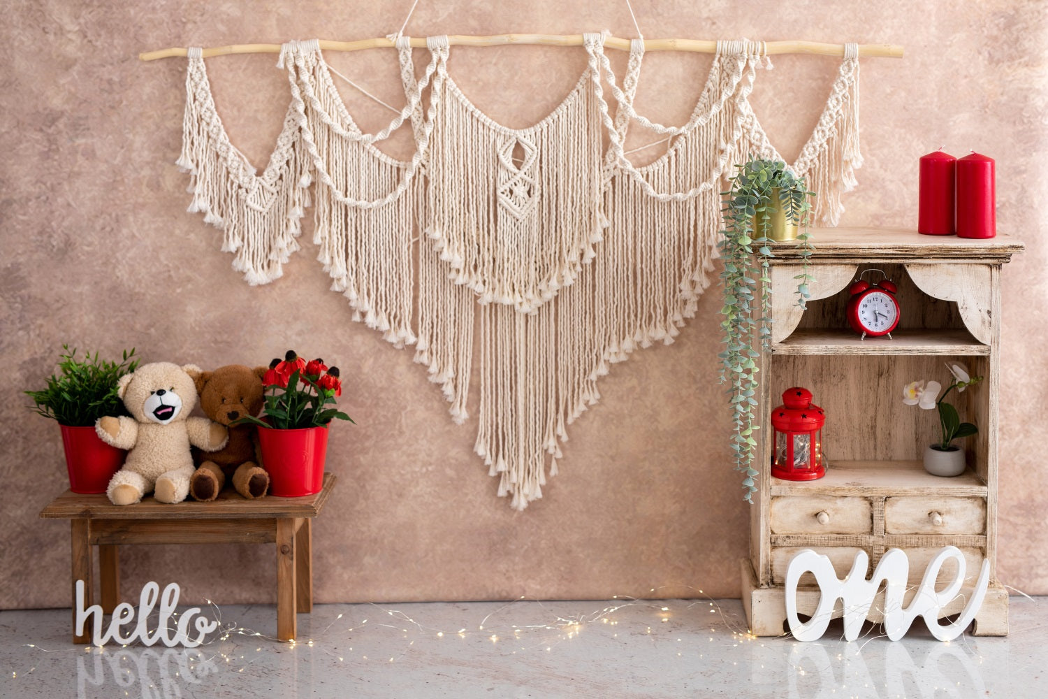 Backdrop 1st Birthday Macramé Wall Art Backdrop UK BRP10-390