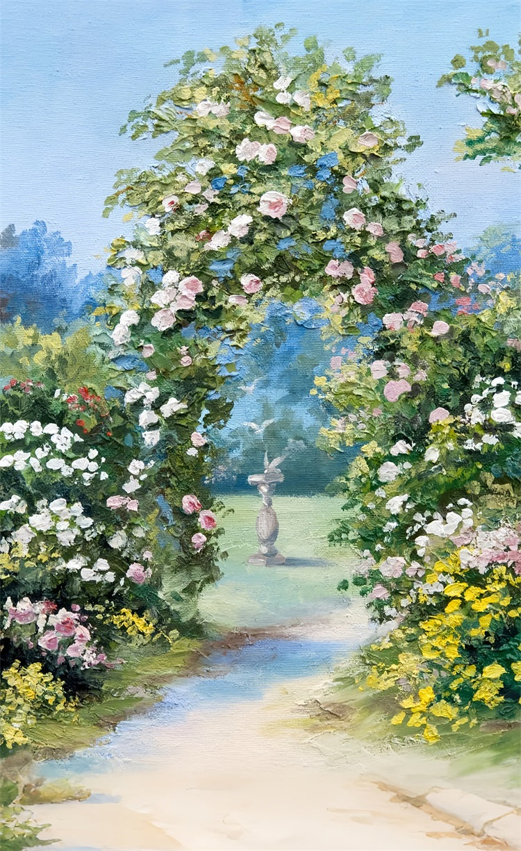 Romantic Rose Garden Archway Sweep Backdrop UK BRP10-522