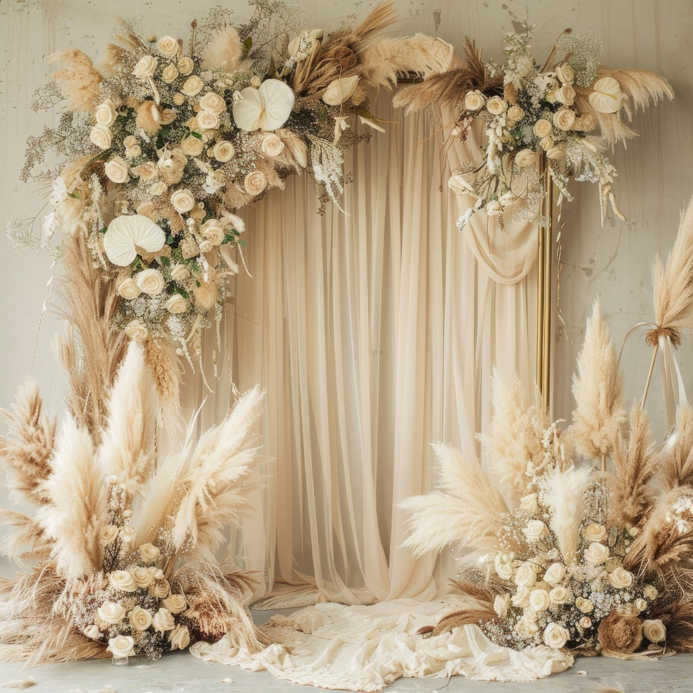 Boho Backdrop Diy Draped Floral Arch Backdrop UK BRP10-580