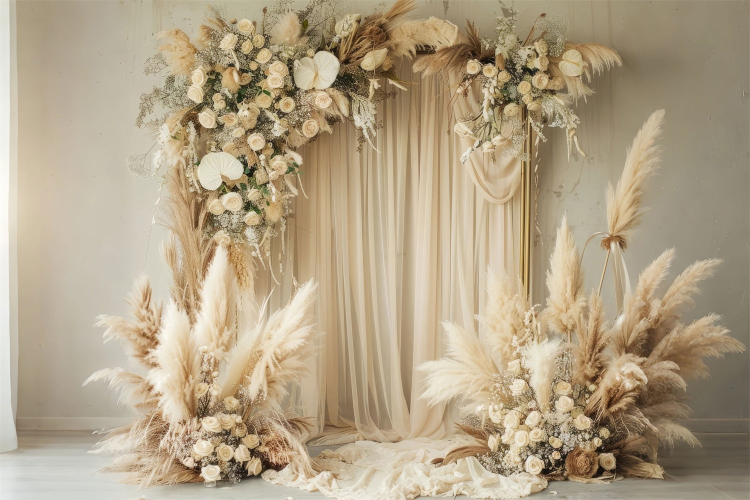 Boho Backdrop Diy Draped Floral Arch Backdrop UK BRP10-580