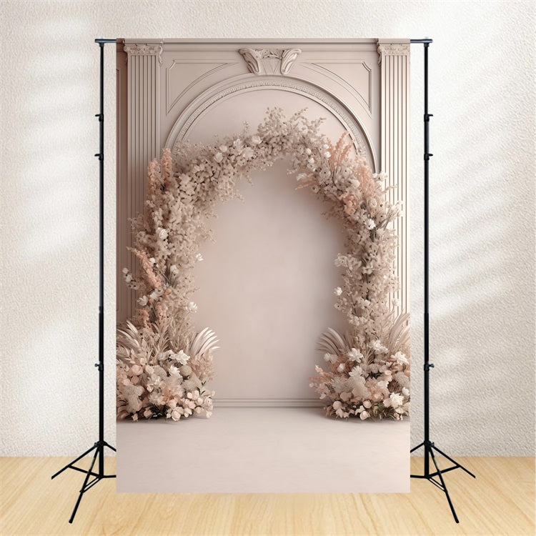 Boho Arch Backdrop Floral Display Backdrop UK BRP10-583