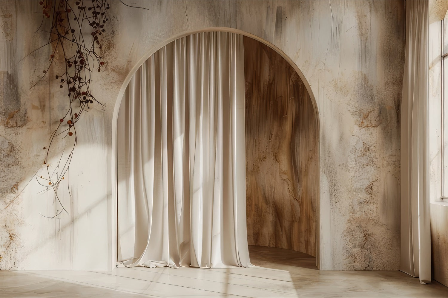 Boho Backdrops Ideas Arch Draped Curtain Backdrop UK BRP10-604