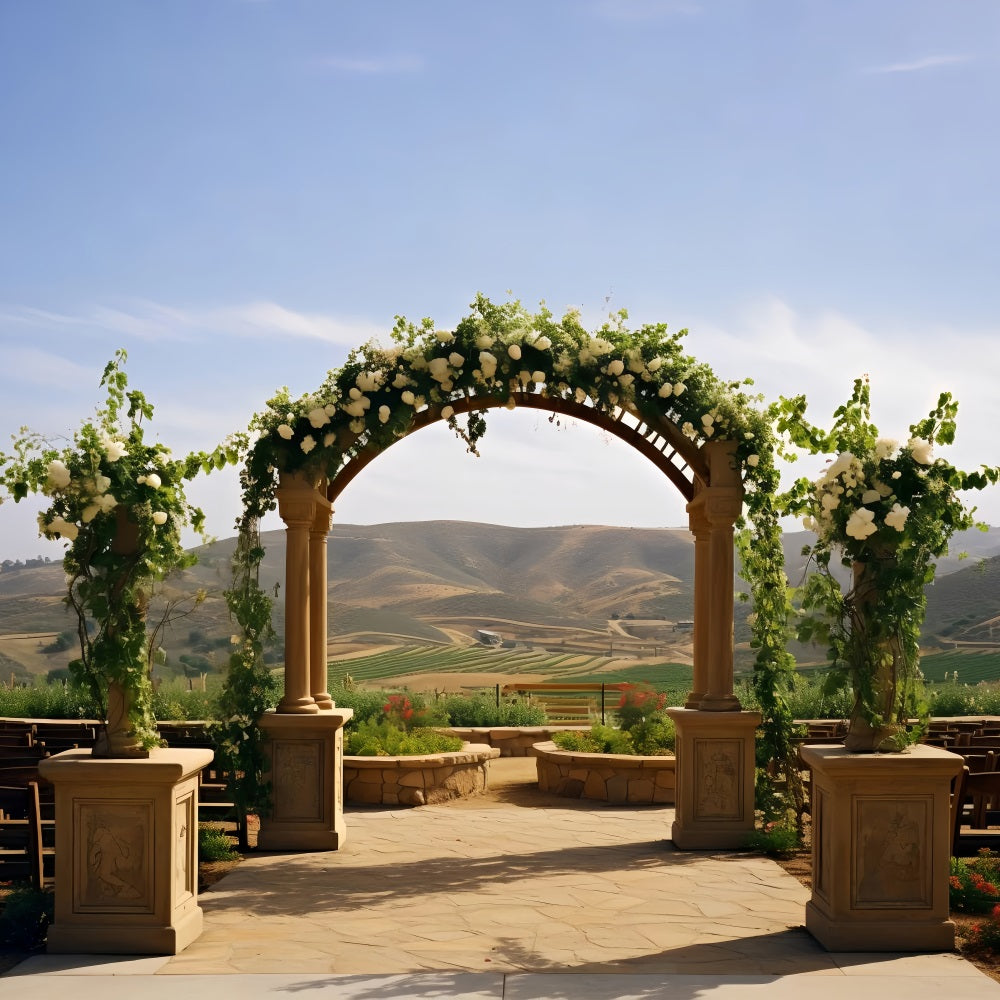 Bohemian Decoration Backdrop Floral Arch Hills Backdrop UK BRP10-610