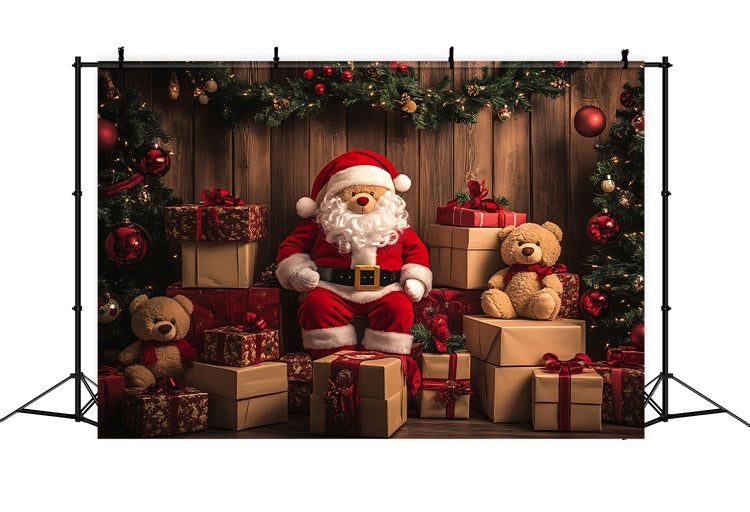 Christmas Photo Booth Backdrop Santa's Workshop Storefront Backdrop UK BRP10-629