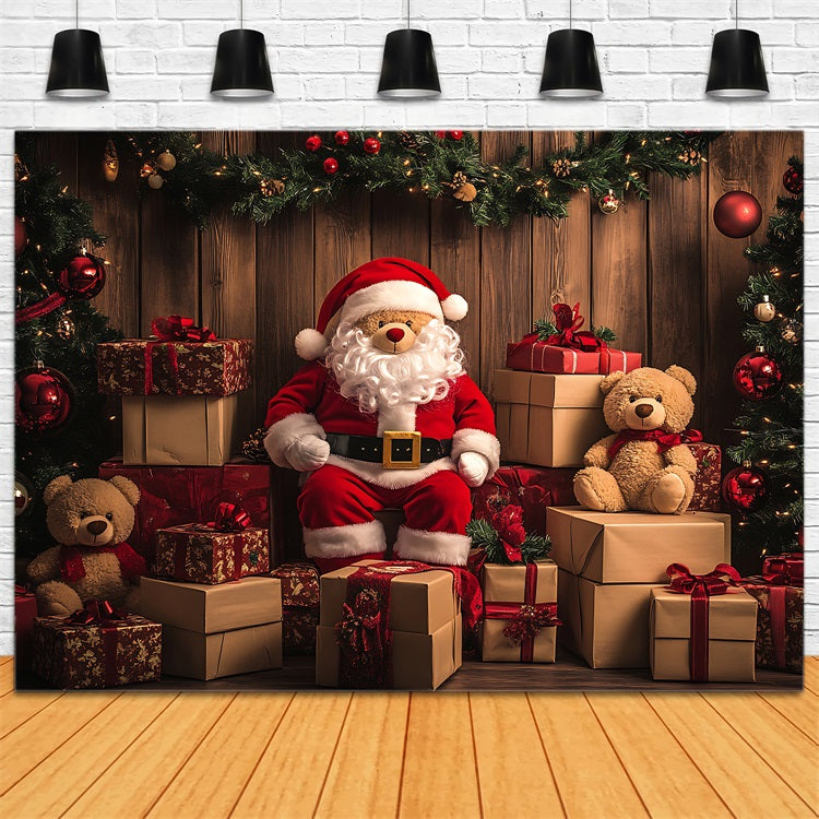 Christmas Photo Booth Backdrop Santa's Workshop Storefront Backdrop UK BRP10-629