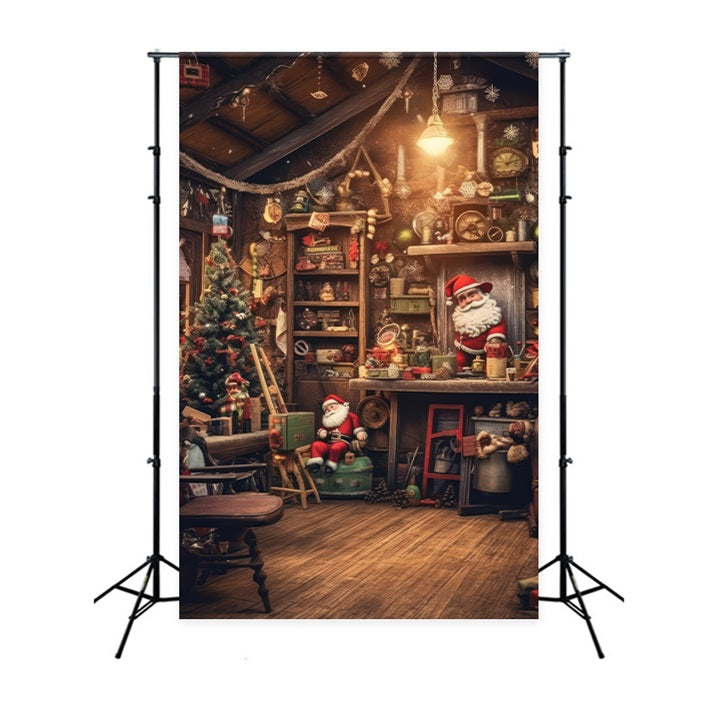 Christmas Backdrop Toys Gifts Santa's Workshop Backdrop UK BRP10-634