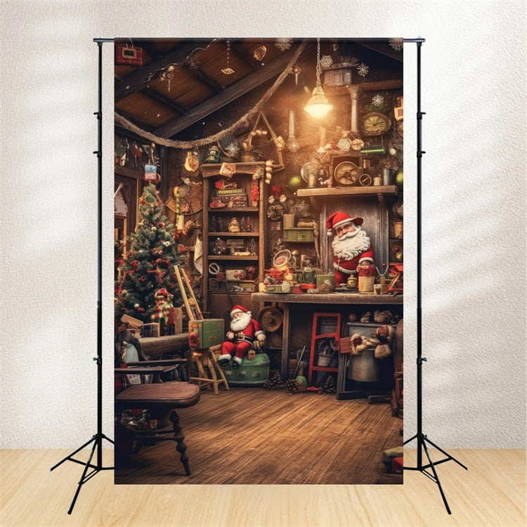 Christmas Backdrop Toys Gifts Santa's Workshop Backdrop UK BRP10-634