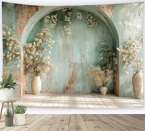 Elegant Floral Vintage Arch Boho Backdrop UK BRP10-64