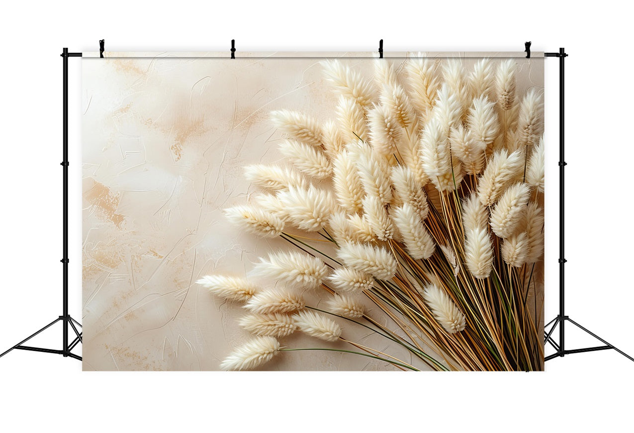 Minimalist Boho Style Pampas Accents Backdrop UK BRP10-71