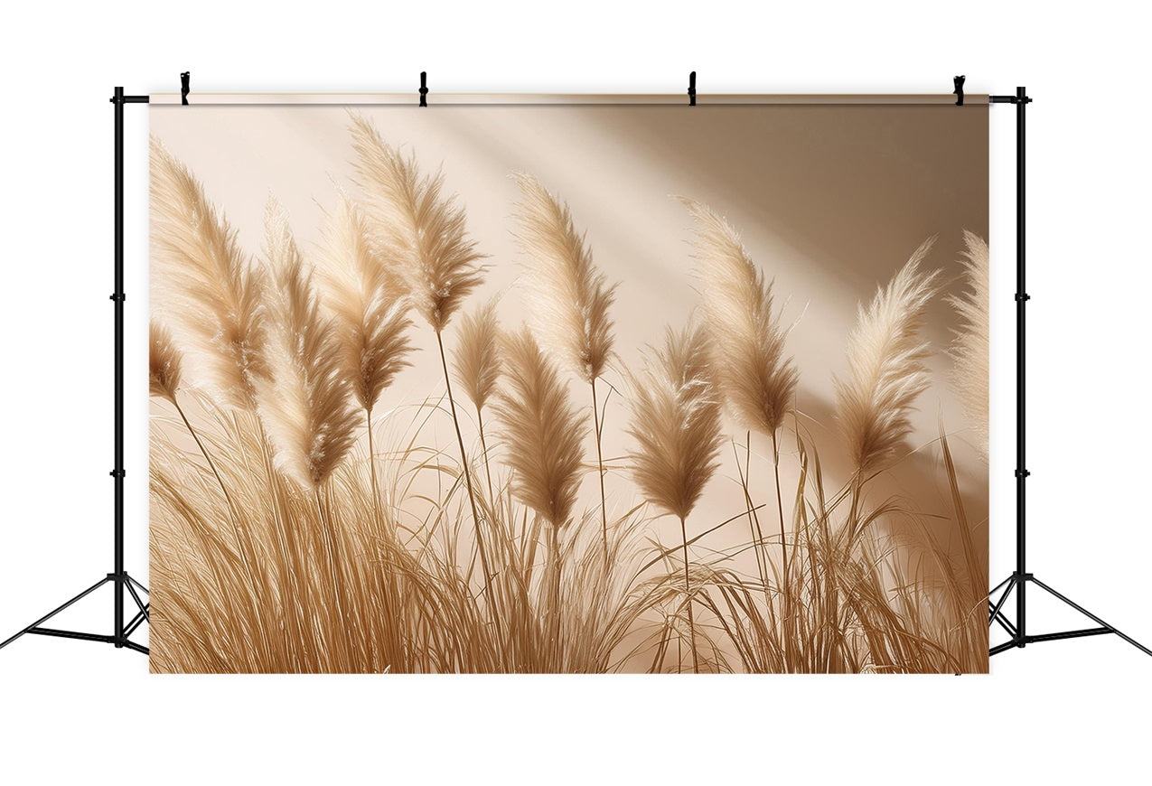 Simple Boho Soft Pampas Decor Backdrop UK BRP10-72