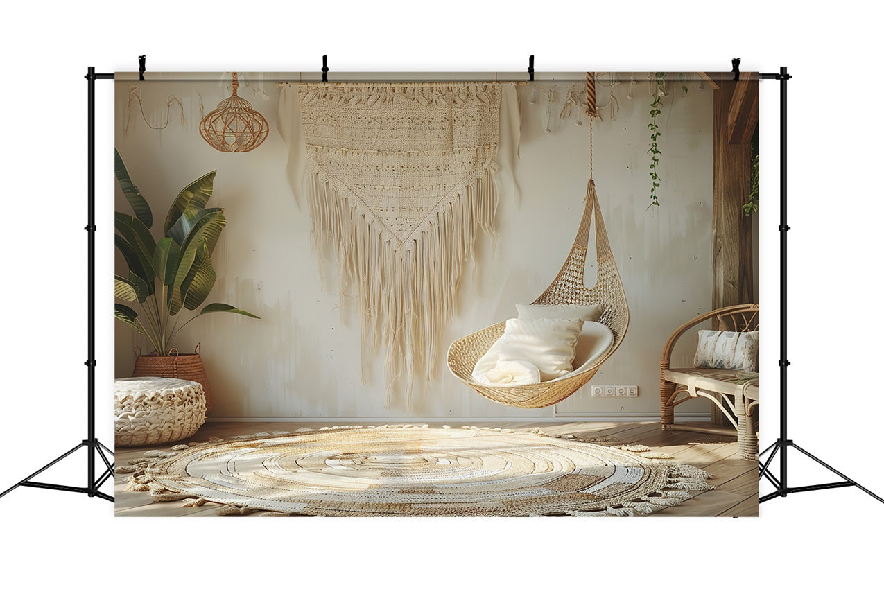 Natural Light Boho Hanging Chair Backdrop UK BRP10-87