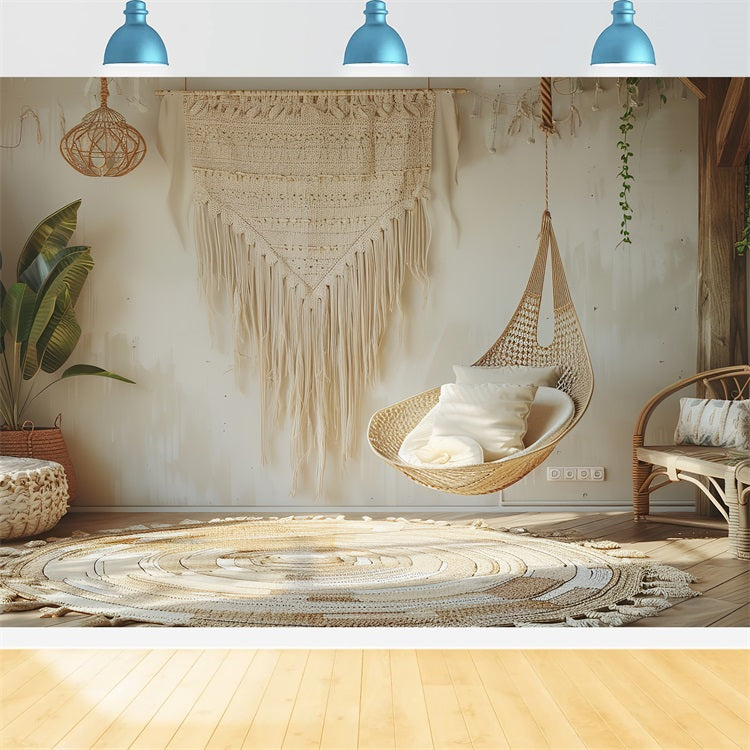 Natural Light Boho Hanging Chair Backdrop UK BRP10-87