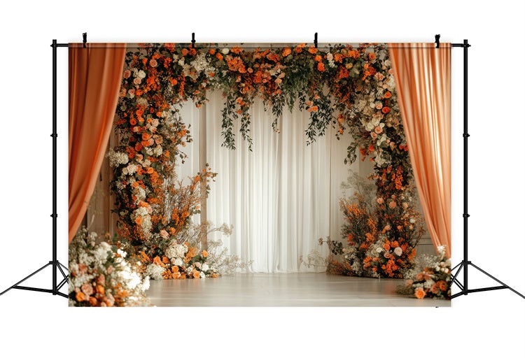 Elegant Bohemian Wedding Floral Arch Backdrop UK BRP10-91