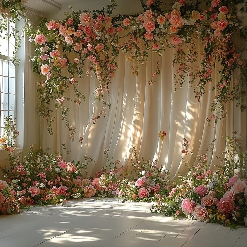 Dreamy Bohemian Flower Arch Decor Backdrop UK BRP10-92