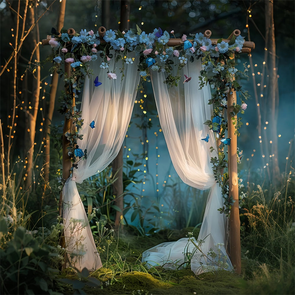 Airy Tale Bohemian Floral Curtain Arch Backdrop UK BRP10-94