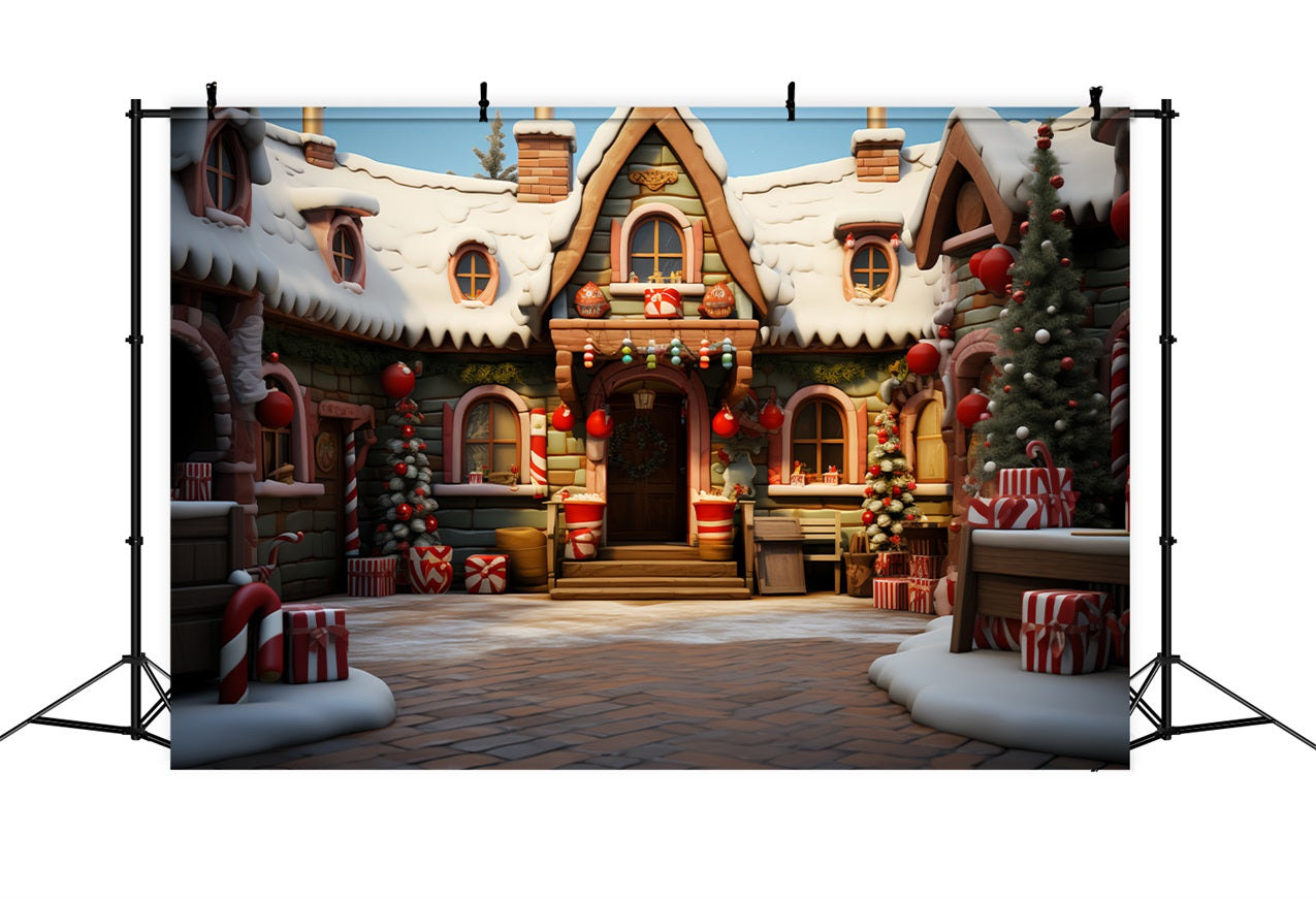 Backdrops Christmas Santa's Workshop Magical Entrance Backdrop UK BRP11-101