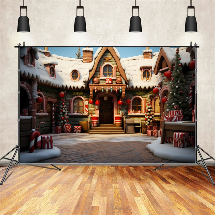 Backdrops Christmas Santa's Workshop Magical Entrance Backdrop UK BRP11-101