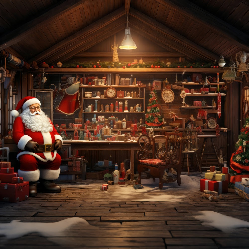 Backdrops For Christmas Holiday Spirit Santa's Workshop Backdrop UK BRP11-116