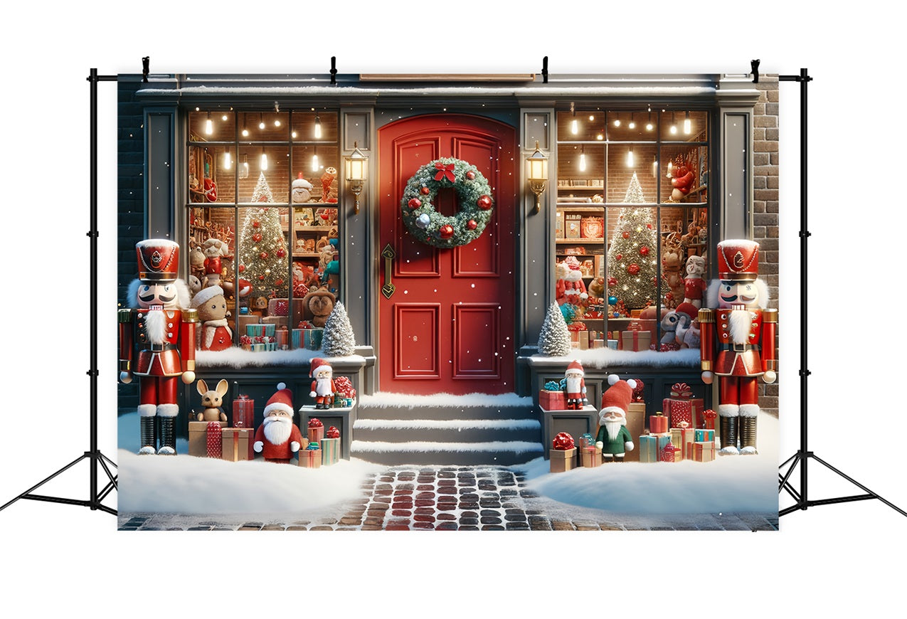 Backdrop For Christmas Santa's Workshop Nutcracker Backdrop UK BRP11-130