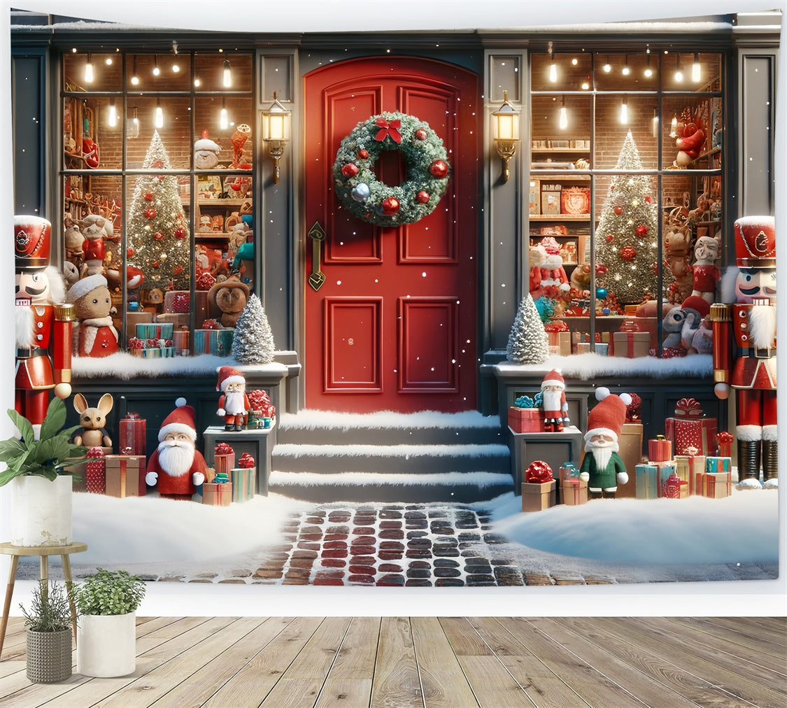 Backdrop For Christmas Santa's Workshop Nutcracker Backdrop UK BRP11-130