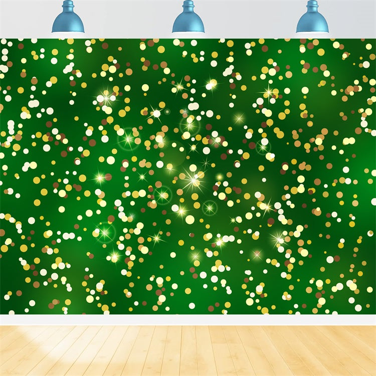 Photography Christmas Backdrops Stars Glow Golden Bokeh Backdrop UK BRP11-143